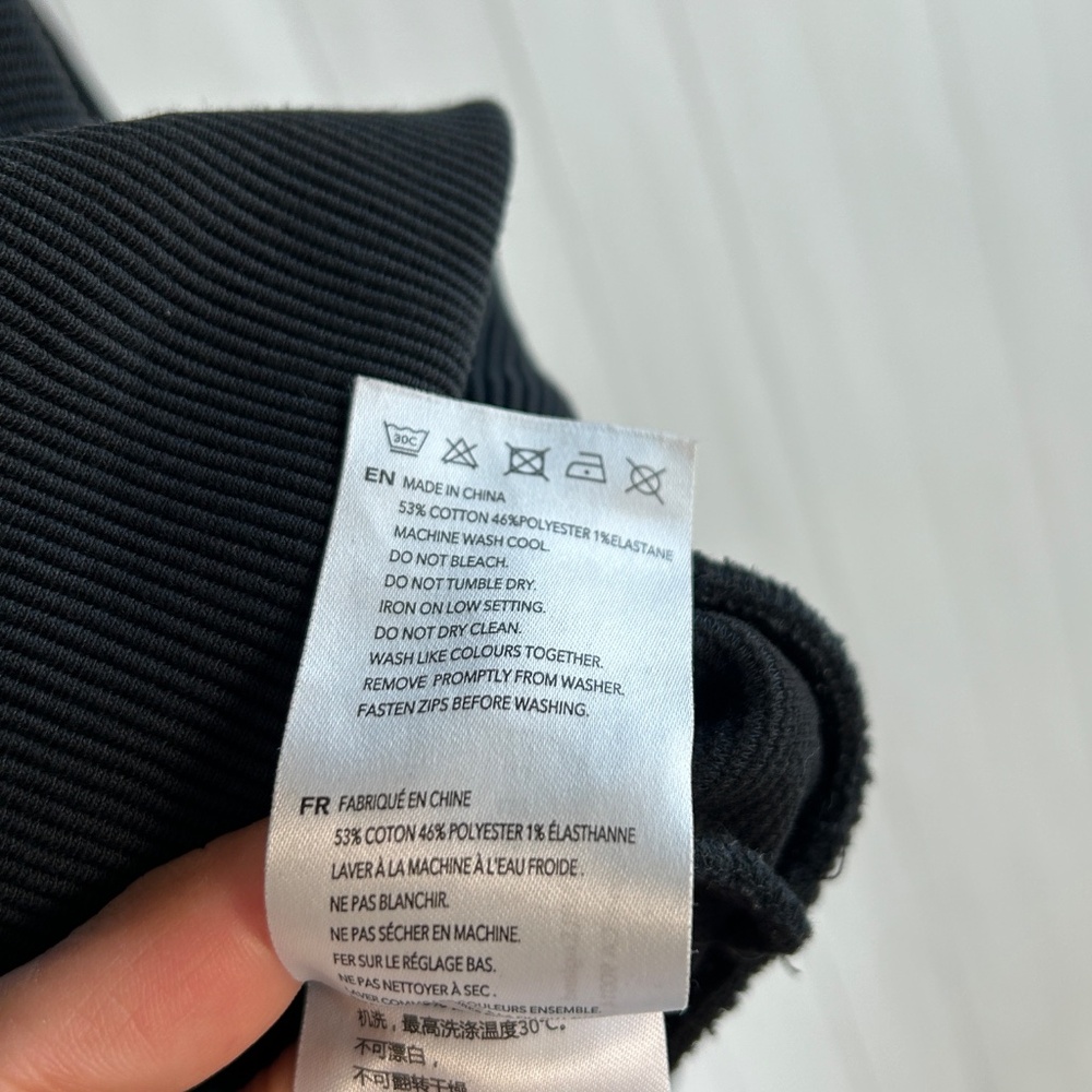 Varley women size S Vine half zip sweater black ottoman fabric ribbed athleisure - Picture 12 of 12